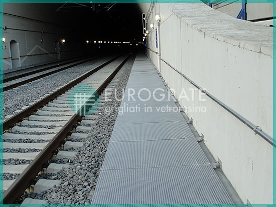 Tunnelabdeckungen und Gitterrostlaufstege in der Eisenbahnindustrie