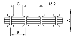 Pultrudierte Gitterroste mit I-Profil