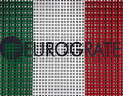 Eurograte Gitterroste mit den Farben der italienischen Flagge